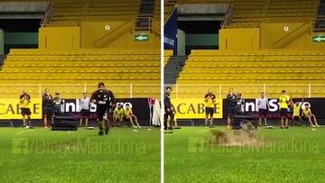 La 迆ltima de Maradona: 'planchazo' en el barro que se ha vuelto fen車meno viral