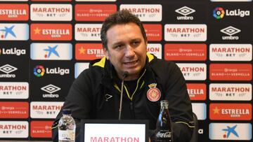 Eusebio Sacrist&aacute;n durante una conferencia de prensa.