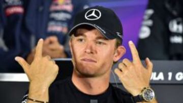 Rosberg, en la rueda de prensa de hoy.
