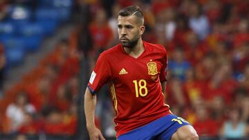 Jordi Alba con la Selecci&oacute;n.