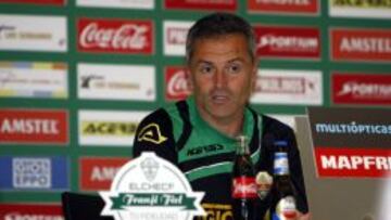 Rueda de prensa de Fran Escribá, entrenador del Elche.