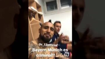 Así festejó Arturo Vidal la sufrida clasificación del Bayern