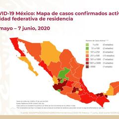 Mapa y casos de coronavirus en México por estados hoy 8 de junio