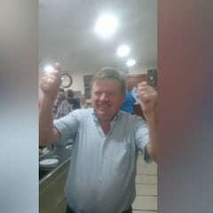 Las lágrimas del padre de Borja Garcés con el gol de su hijo