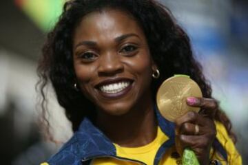 La colombiana tiene dos medallas en los Juegos Olímpicos. Ganó plata en el salto triple de Londres y el oro en Río.