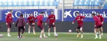 El Atleti entrena pensando en la Real Sociedad