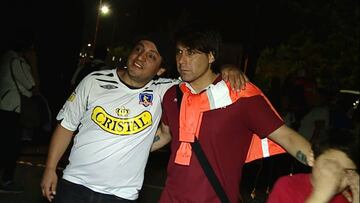 El cari?o de los hinchas albos con Mel¨¦ndez y Sanhueza