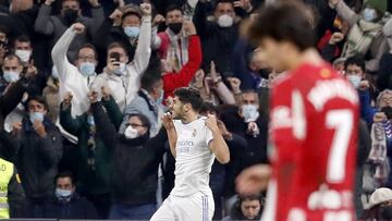 Tristeza de João Félix tras el gol de Asensio en el derbi ante el Madrid.