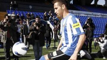 <b>EL ÚNICO. </b>Gilvan, en su presentación con el Hércules.