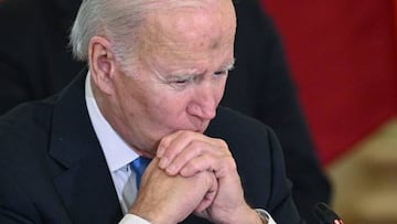 US President Joe Biden attends the Extraordinary Summit of the NATO Bucharest Nine (B9) at the Presidential Palace in Warsaw on February 22, 2023. (Photo by Mandel NGAN / AFP) (Photo by MANDEL NGAN/AFP via Getty Images)