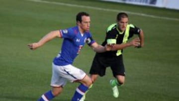 Gerardo Torrado, en un partido con el Cruz Azul.