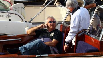 Briatore y Ecclestone en el GP de M&oacute;naco.