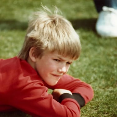 David Beckham de niño. 