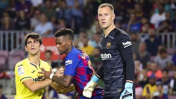 Nelson Semedo y Marc Andre Ter Stegen.