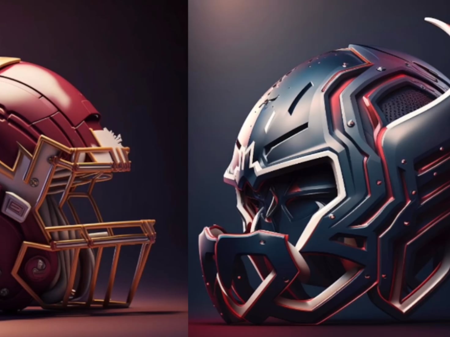 Crazy 2024 football helmets