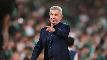 Mexico's head coach Javier Aguirre gestures after the international friendly football match between Mexico and Uruguay at Corona stadium in Torreon, Coahuila State, Mexico on November 15, 2025. (Photo by ANDRES HERRERA / AFP)