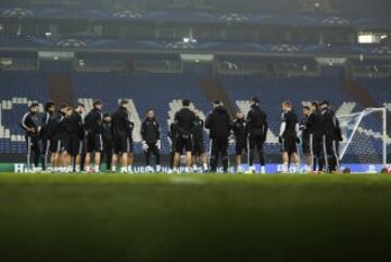 Entrenamiento del Real Madrid en Gelsenkirchen.