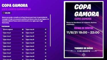 Skin Gamora en Fortnite; cómo conseguirlo gratis en la Copa Gamora: hora y cómo participar