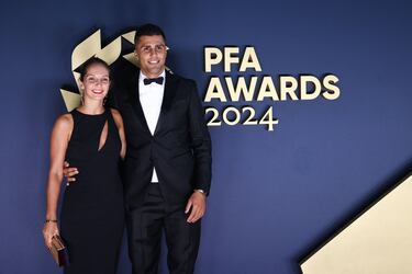 El jugador del Manchester City, Rodri, y Laura Iglesias.