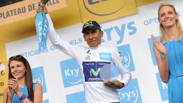 Plateau de Beille.- Julio 16 de 2015
Nairo Quintana mantuvo el Maillot Blanco como líder de los jóvenes, tras la etapa doce del Tour de Francia.
Foto: ASO/G.Demouveaux / Tomada de la página oficial del Tour de Francia / Colprensa