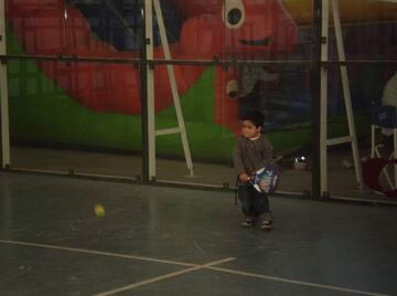 Valentín Sánchez en sus primeros años jugando pádel.