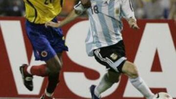 <b>GENIAL.</b> Messi está mostrando un alto nivel en los primeros partidos de la Copa América, junto con Riquelme.