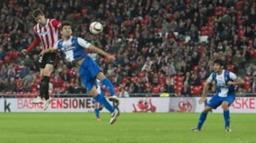 Guillermo durante el partido de vuelta de los dieciseisavos de final de la Copa del Rey ante el Athletic de Bilbao, que están disputando en el estadio de San Mamés.