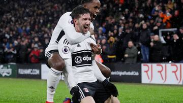Vietto, cedido por el Atlético, celebra su único gol con el Fulham. Se irá al Sporting.