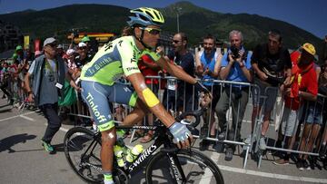 Alberto Contador, durante una etapa del Tour de Francia.