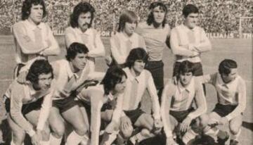 La indumentaria con que jugó Argentina en la Copa del 1975.