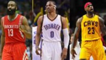 Curry, Harden, Westbrook y LeBron