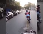 La persecución viral de un policía en motocicleta, duró más de 5 minutos