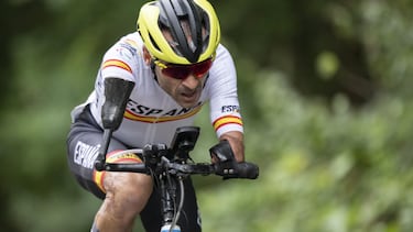 Ricardo Ten, durante la contrarreloj de los Juegos de París 2024