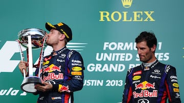 Vettel y Webber, en el año 2013.