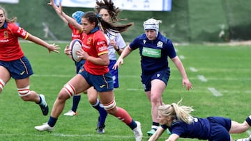 Imagen de un partido de la selecci&oacute;n espa&ntilde;ola de rugby femenino.