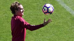 Griezmann entren&aacute;ndose.