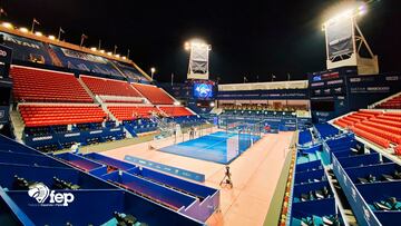 La pista central de mundial de p&aacute;del en el Khalifa International Tennis Complex.