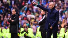 Zidane, durante el partido ante el Valencia.