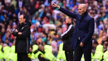 Zidane, durante el partido ante el Valencia.