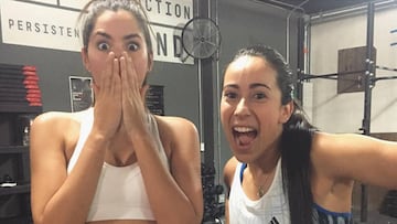Paulina Vega y Mariana Pajón juntas en una rutina de ejercicio