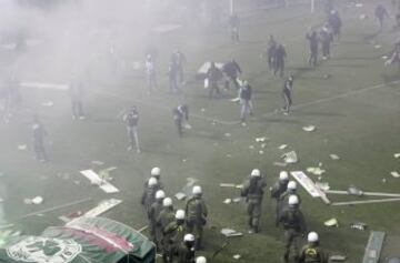 Suspendido el Panathinaikos-Olympiacos antes de empezar