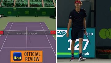 Zverev pidió el peor 'challenge' desde que existe el ojo de halcón: nadie sabe lo que vio