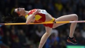 Ruth Beitia pasó ayer sin problemas la calificación de salto de altura..