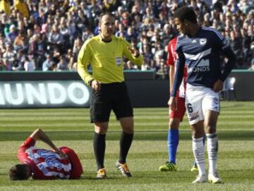 Juan Moreno se duele de un golpe.