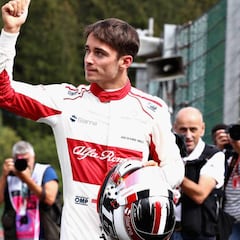 Leclerc se subió al Ferrari en Monza el pasado mes de julio