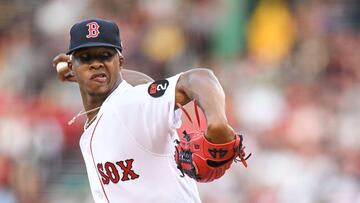 BOSTON, MA - JULY 6: Brayan Bello #66 of the Boston Red Sox pitches in the second inning against the Tampa Bay Rays at Fenway Park on July 6, 2022 in Boston, Massachusetts. Kathryn Riley/Getty Images/AFP
== FOR NEWSPAPERS, INTERNET, TELCOS & TELEVISION USE ONLY ==