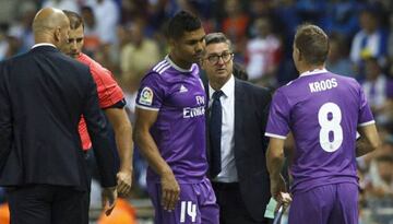 Casemiro limped during the first half of Real Madrid's 2-0 win over Espanyol on the 18th September