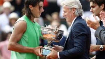 Bj&ouml;rn Borg ya entreg&oacute; en 2008 la Copa de los Mosqueteros a Rafa Nadal.