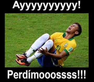 Los memes se burlan de Neymar y Brasil tras la derrota ante Colombia.