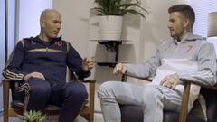 Zidane y Beckham en una charla sobre f&uacute;tbol